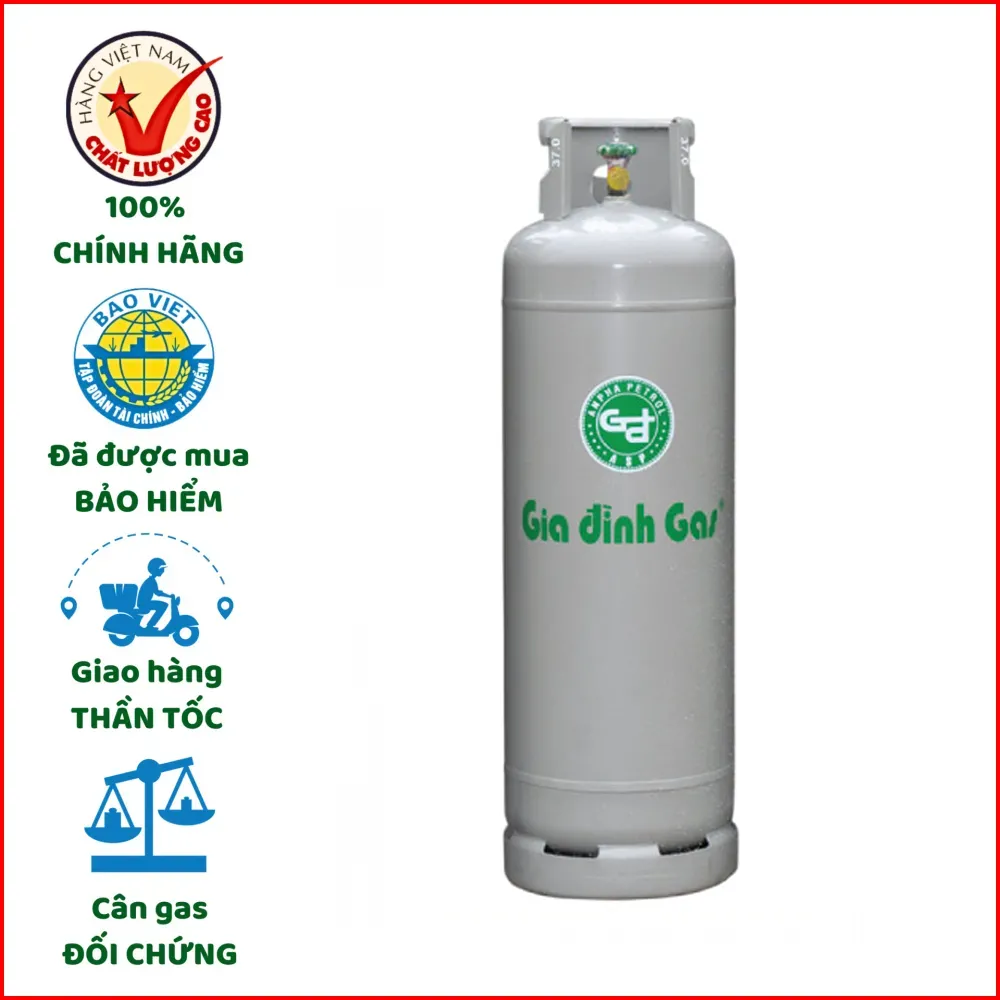 Bình Gas Công Nghiệp Gas Gia Đình xám 45kg