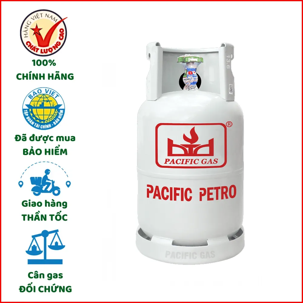 Bình gas Pacific Petro xám 12kg