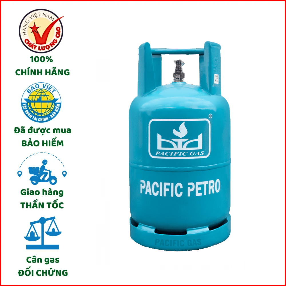 Bình gas Pacific Petro xanh biển 12kg