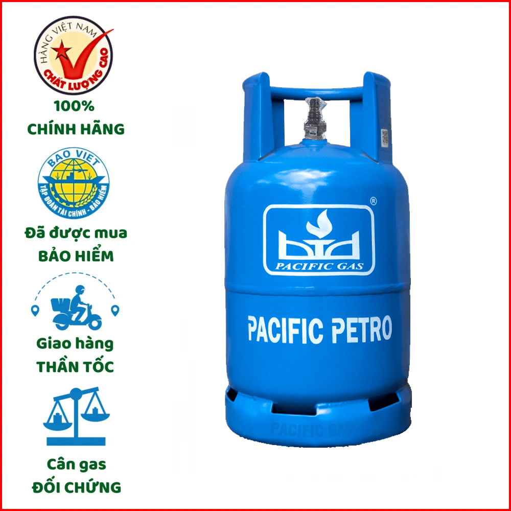 Bình gas Pacific Petro xanh đậm 12kg