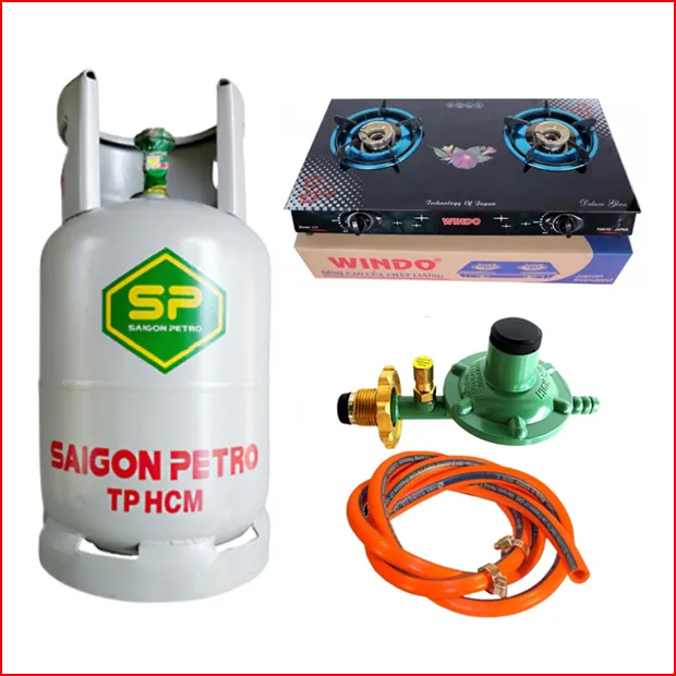 Bộ bình bếp Gas đôi Windo dây van tự động