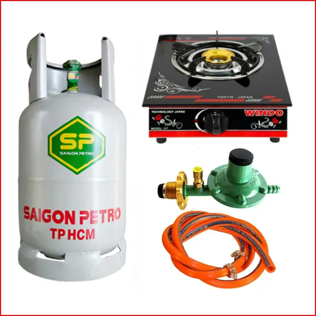 Bộ bình bếp Gas đơn Windo dây van tự động
