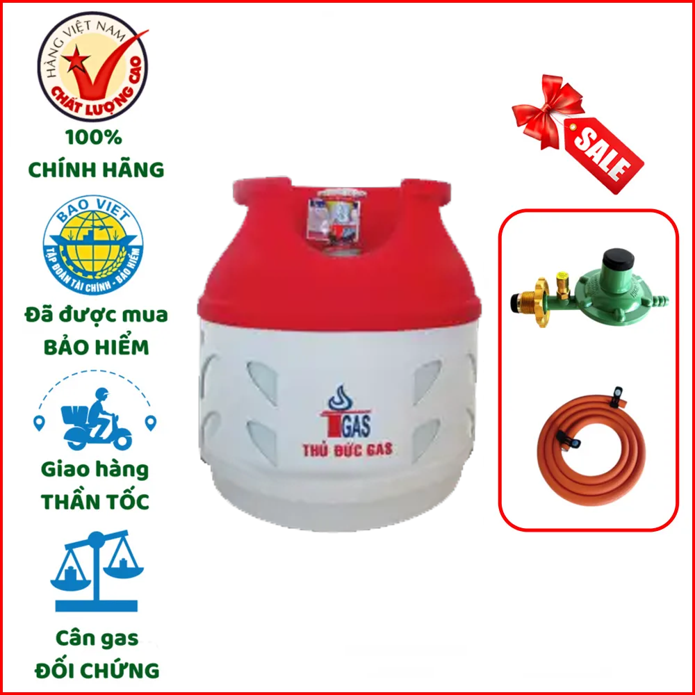 Bộ Bình Dây Van Gas Thủ Đức 6kg