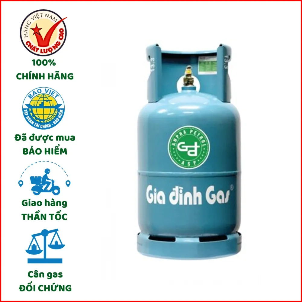 Bình Gas Gia Đình Xanh Ngọc 12kg giá rẻ