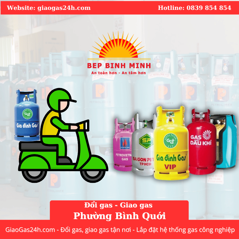 Giao Gas, Đổi Gas Tận Nơi Tại Phường Bình Quới | Đại Lý Gas Phường Bình Quới