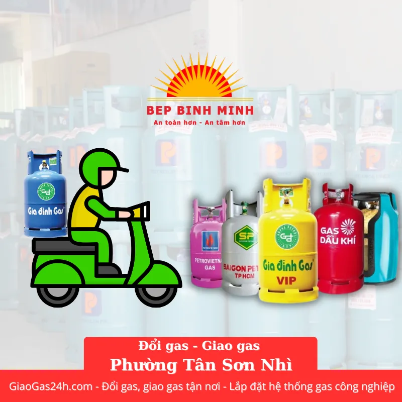 Giao Gas - Đổi Gas Tận Nơi Phường Tân Sơn Nhì
