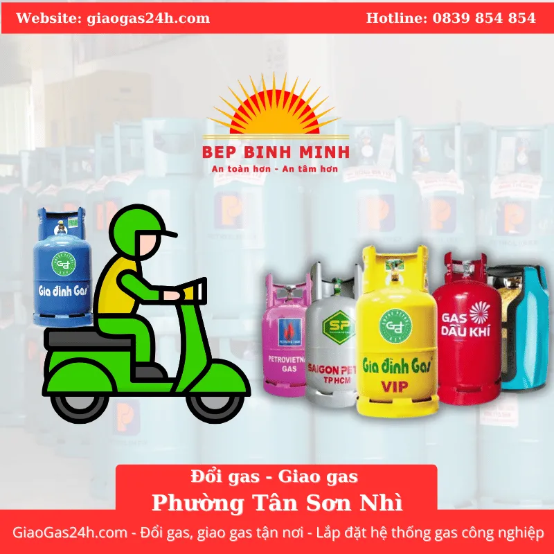 Giao Gas - Đổi Gas Tận Nơi Phường Tân Sơn Nhì