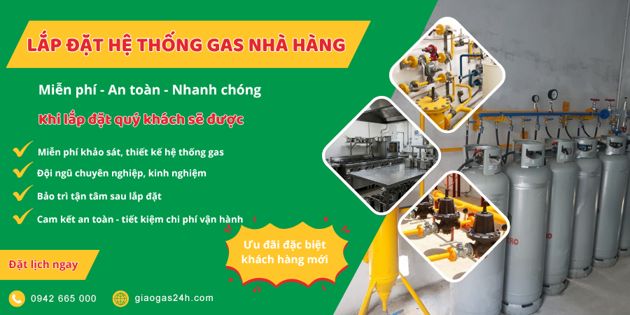 Lắp đặt hệ thống gas công nghiệp miễn phí