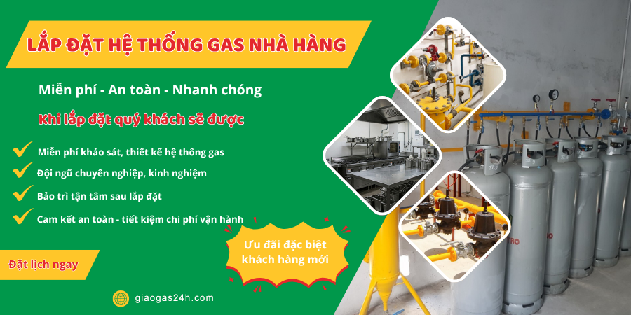 Lắp đặt hệ thống gas công nghiệp miễn phí