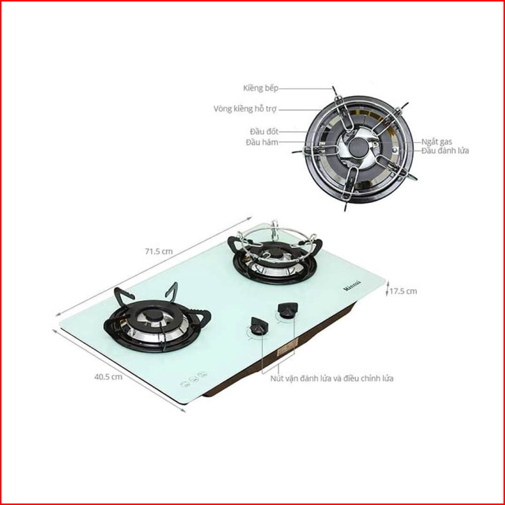 Bếp gas âm Rinnai RVB-2WGN