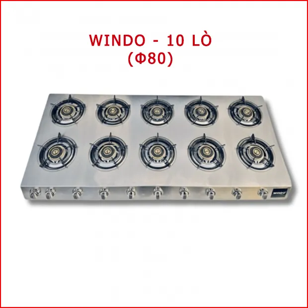 Bếp Gas Công Nghiệp Windo 10 Lò Phi 80