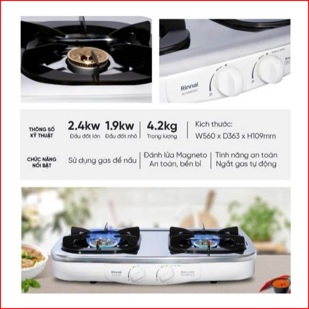 Bếp gas dương Rinnai RJ-554S(SV)