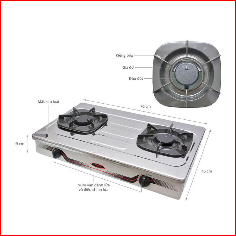 Bếp gas dương Rinnai RV-370(SM)N