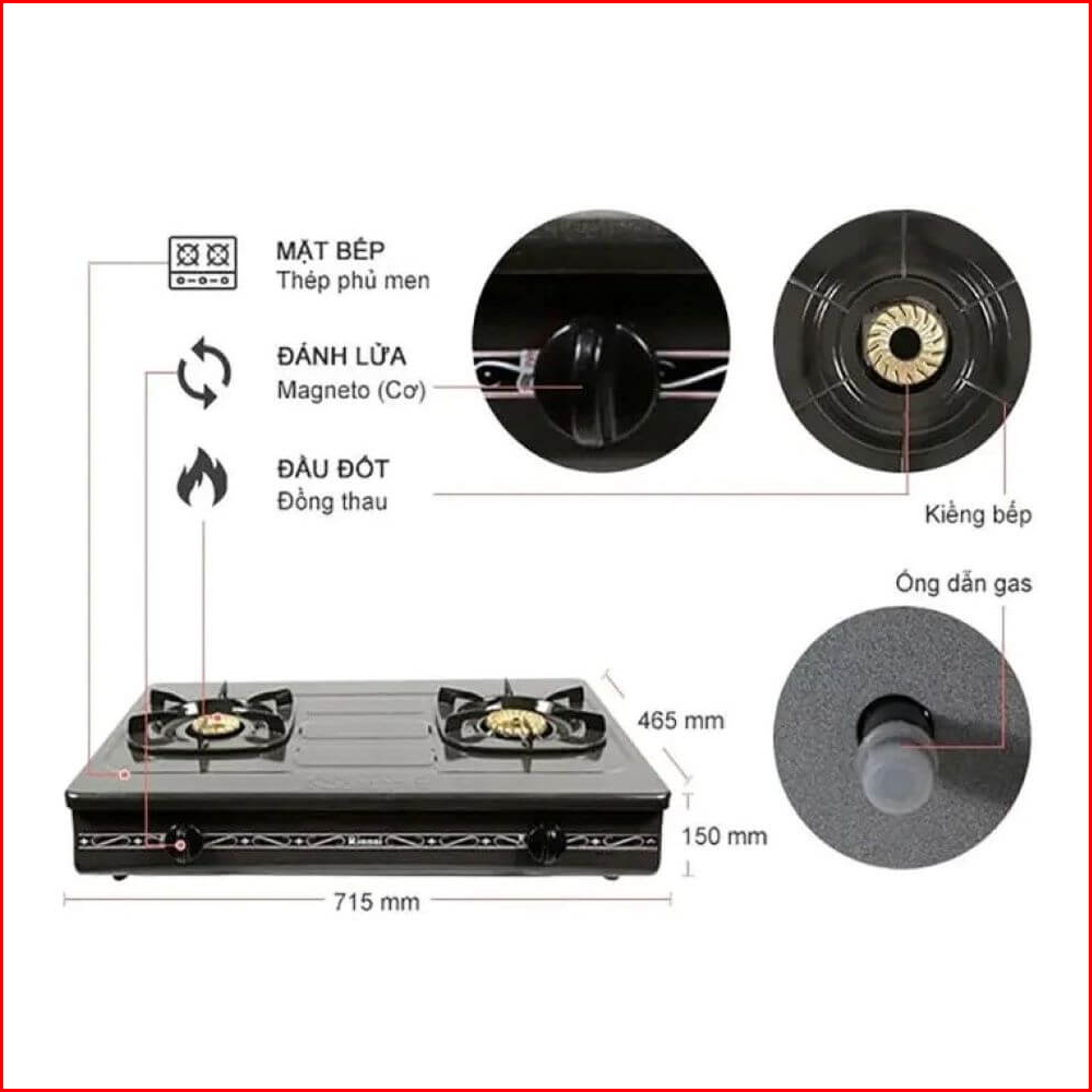 Bếp gas dương Rinnai RV-375(G)N
