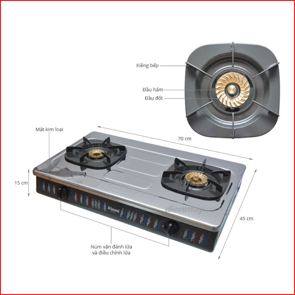 Bếp gas dương Rinnai RV-377(S)N