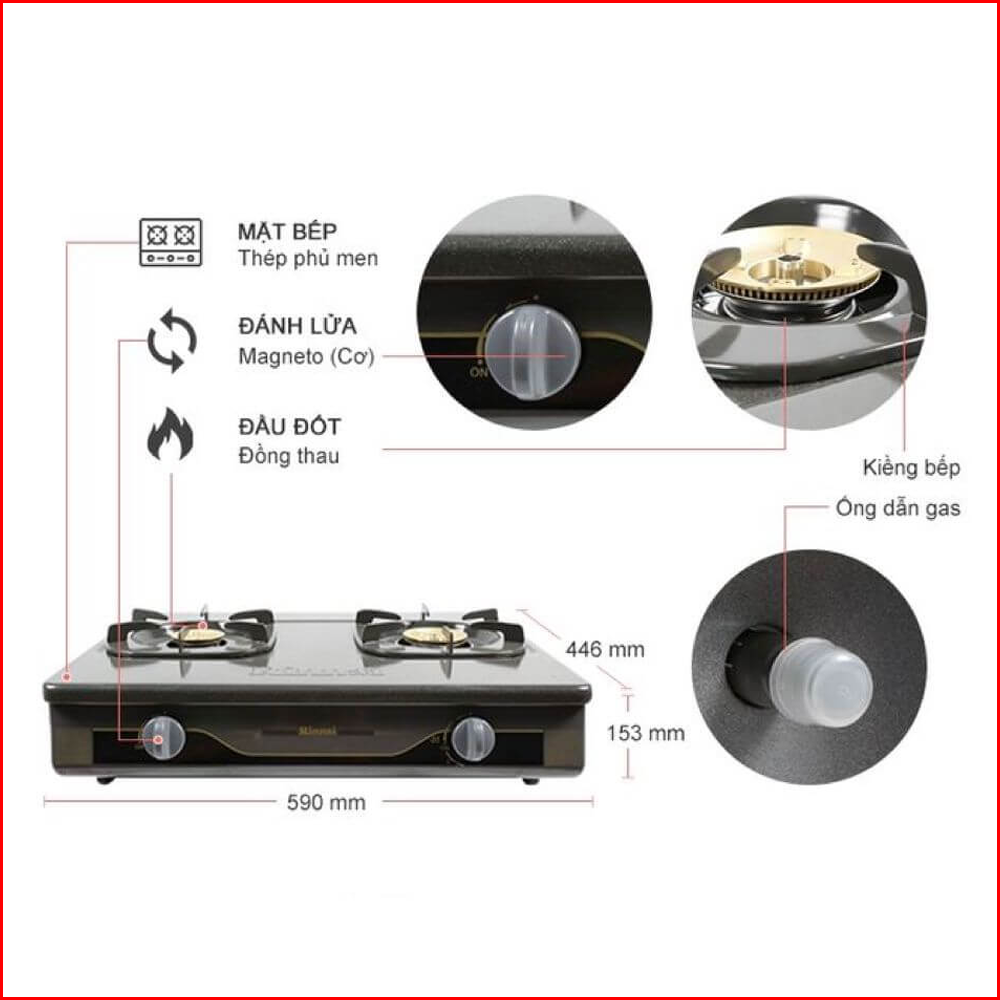 Bếp gas dương Rinnai RV-660(G)
