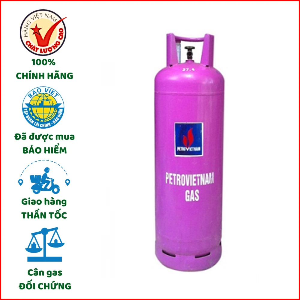 Bình Gas Công Nghiệp PetroVietNam 45kg màu hồng