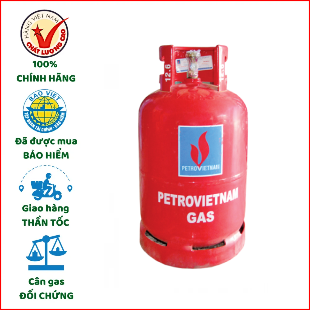 Bình gas PetroVietnam đỏ 12kg