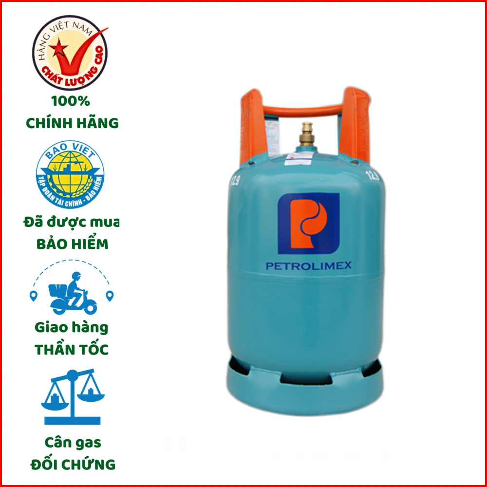 bình gas Petrolimex 12kg van Shell