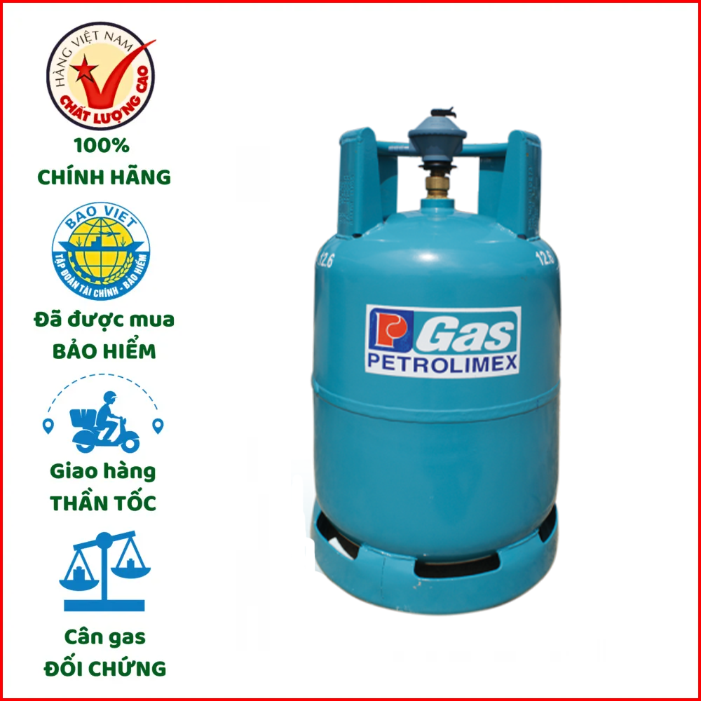 bình gas Petrolimex 13kg van lật