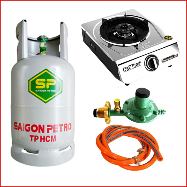Bộ Bình Bếp Gas Đơn NaMilux Dây Van Tự Động