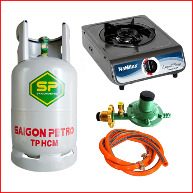 Bộ Bình Bếp Gas Đơn NaMilux Dây Van Tự Động