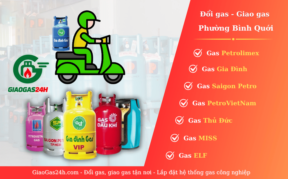 Cửa Hàng Giao Gas Đổi Gas Tận Nơi Phường Bình Quới