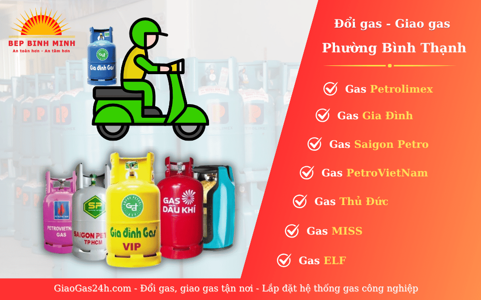 Cửa Hàng Giao Gas Đổi Gas Tận Nơi Phường Bình Thạnh