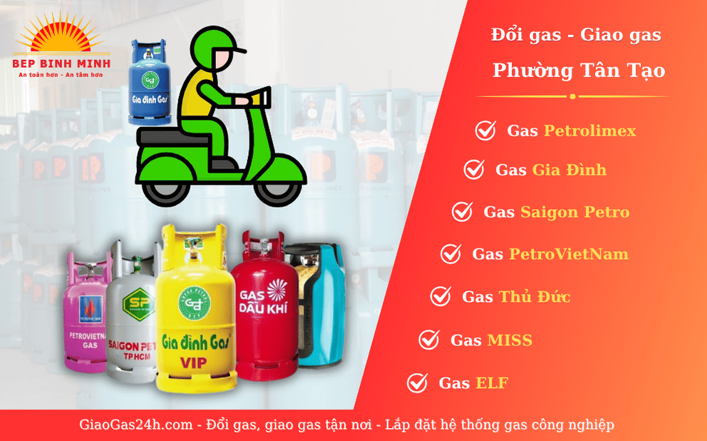 Giao Gas - Đổi Gas Tận Nơi Phường Tân Tạo